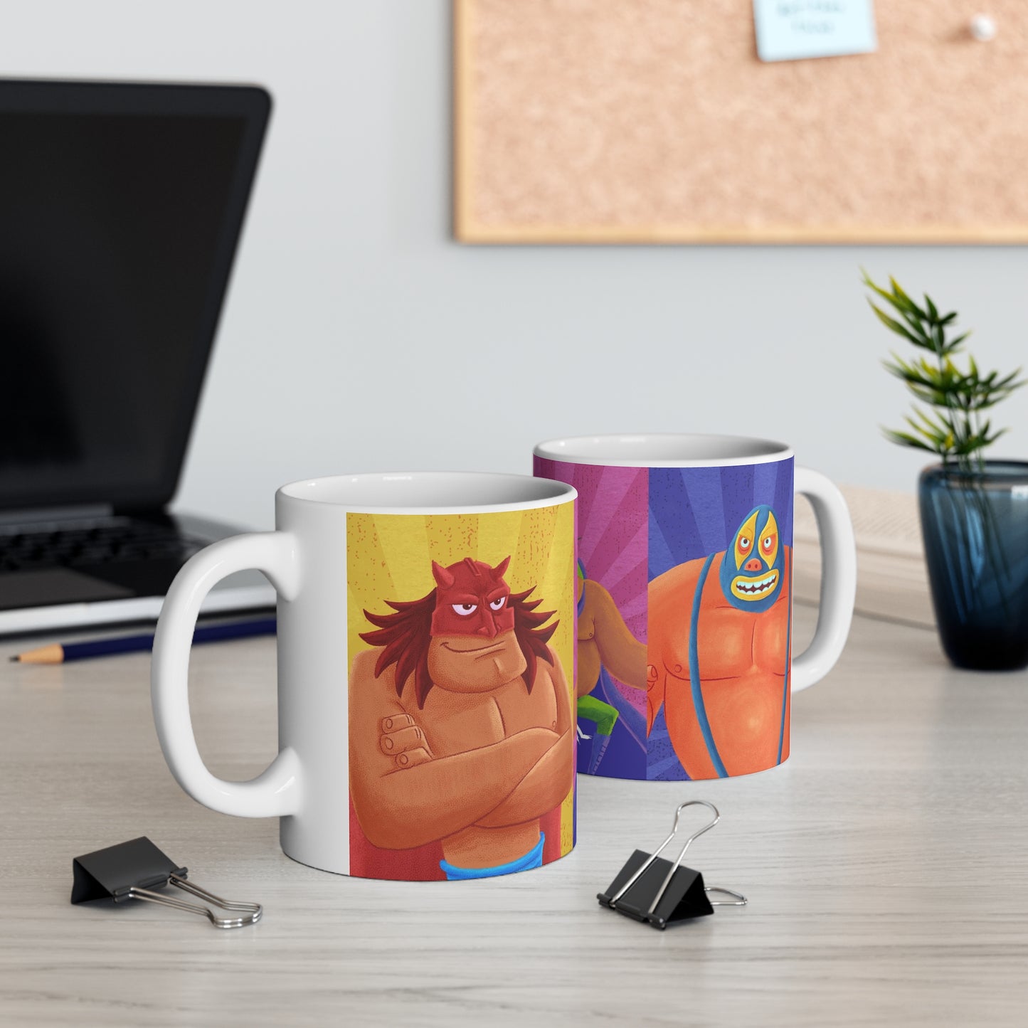 Luchadores Ceramic Mug 11oz