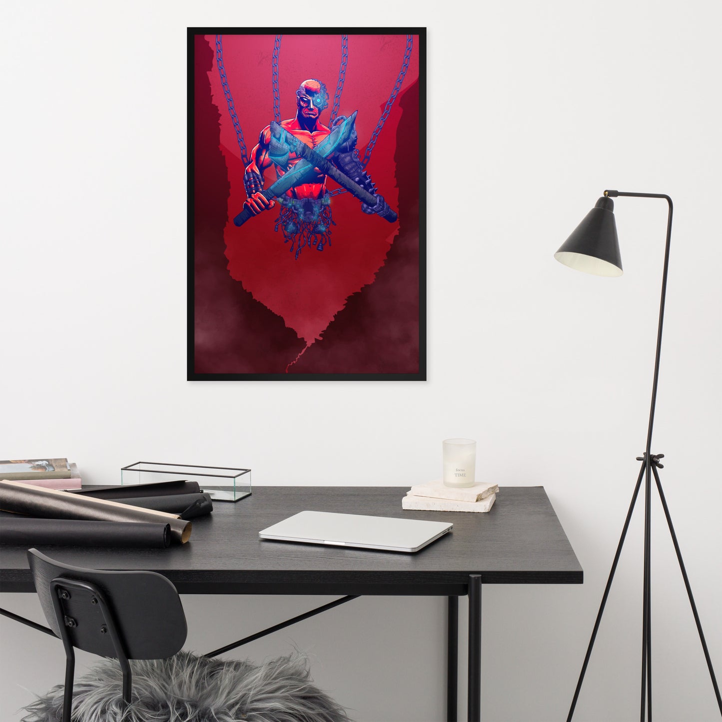 Chained Cyborg Framed Poster