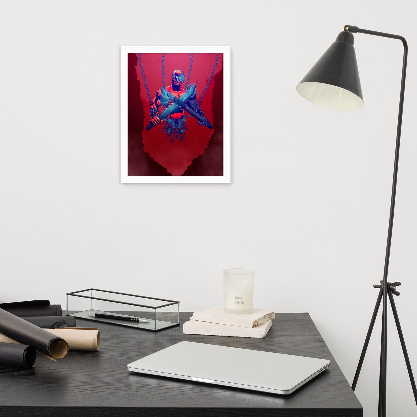 Chained Cyborg Framed Poster