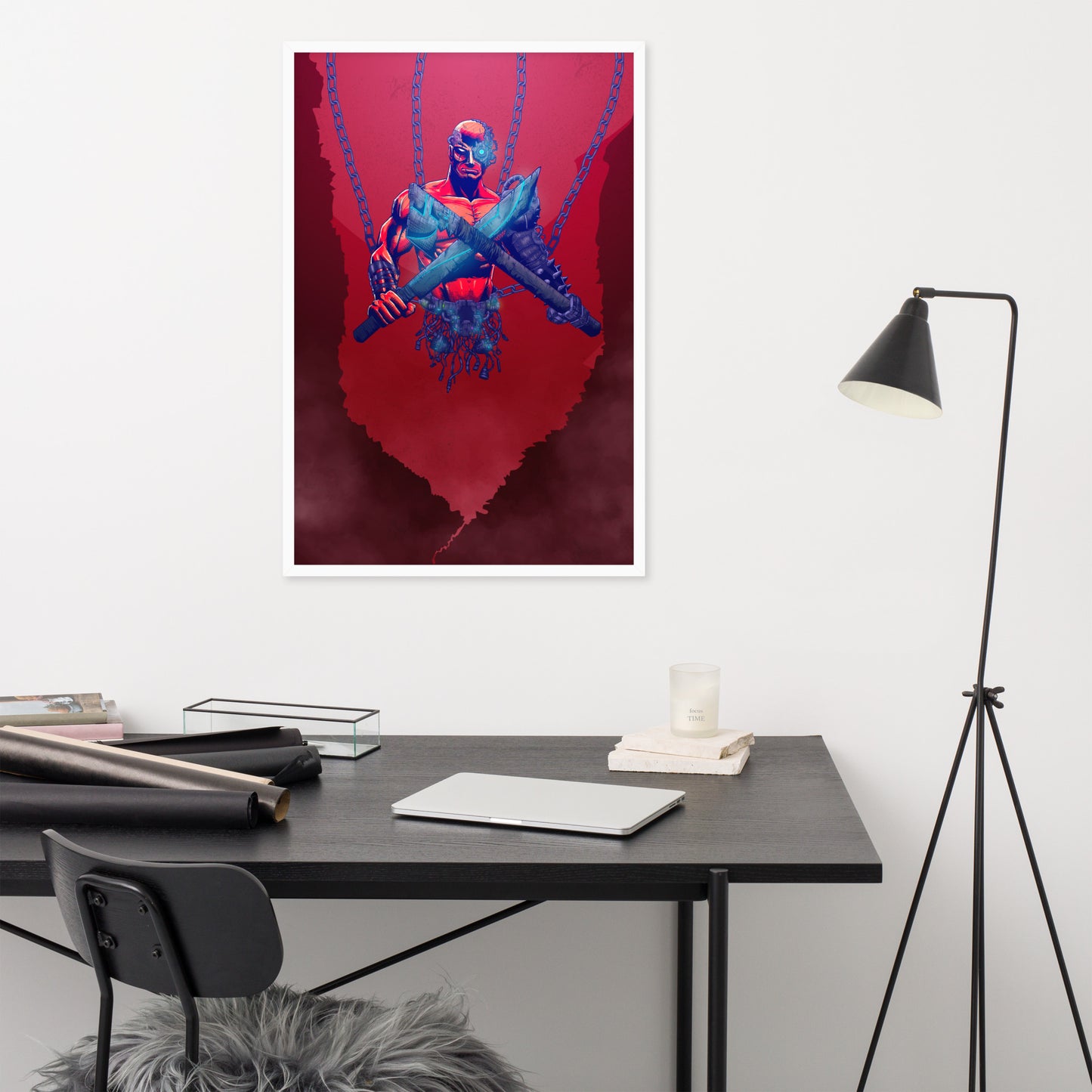Chained Cyborg Framed Poster