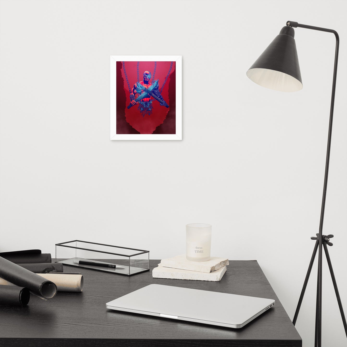 Chained Cyborg Framed Poster