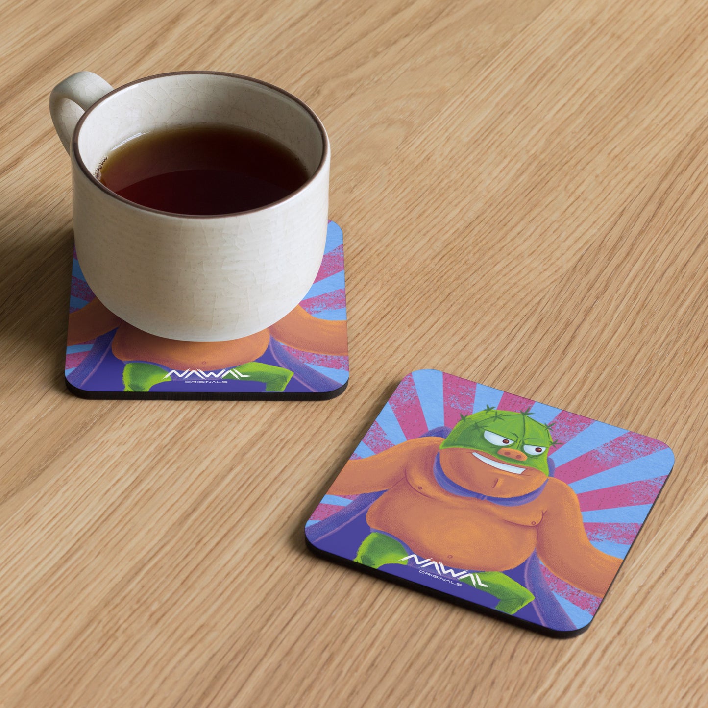 Cactugón Cork-back coaster