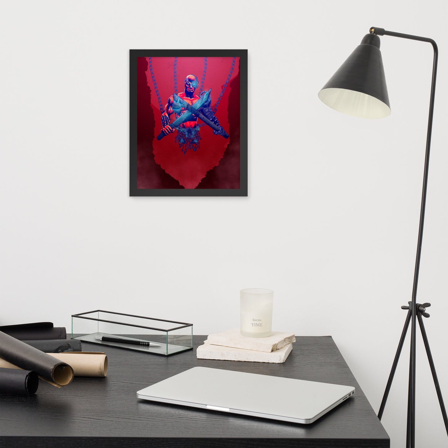 Chained Cyborg Framed Poster