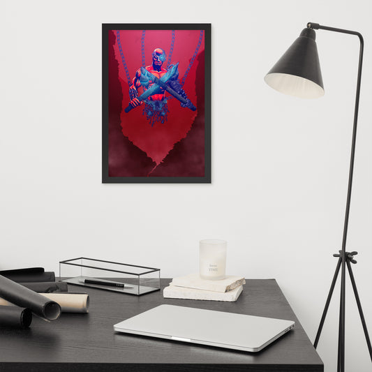 Chained Cyborg Framed Poster