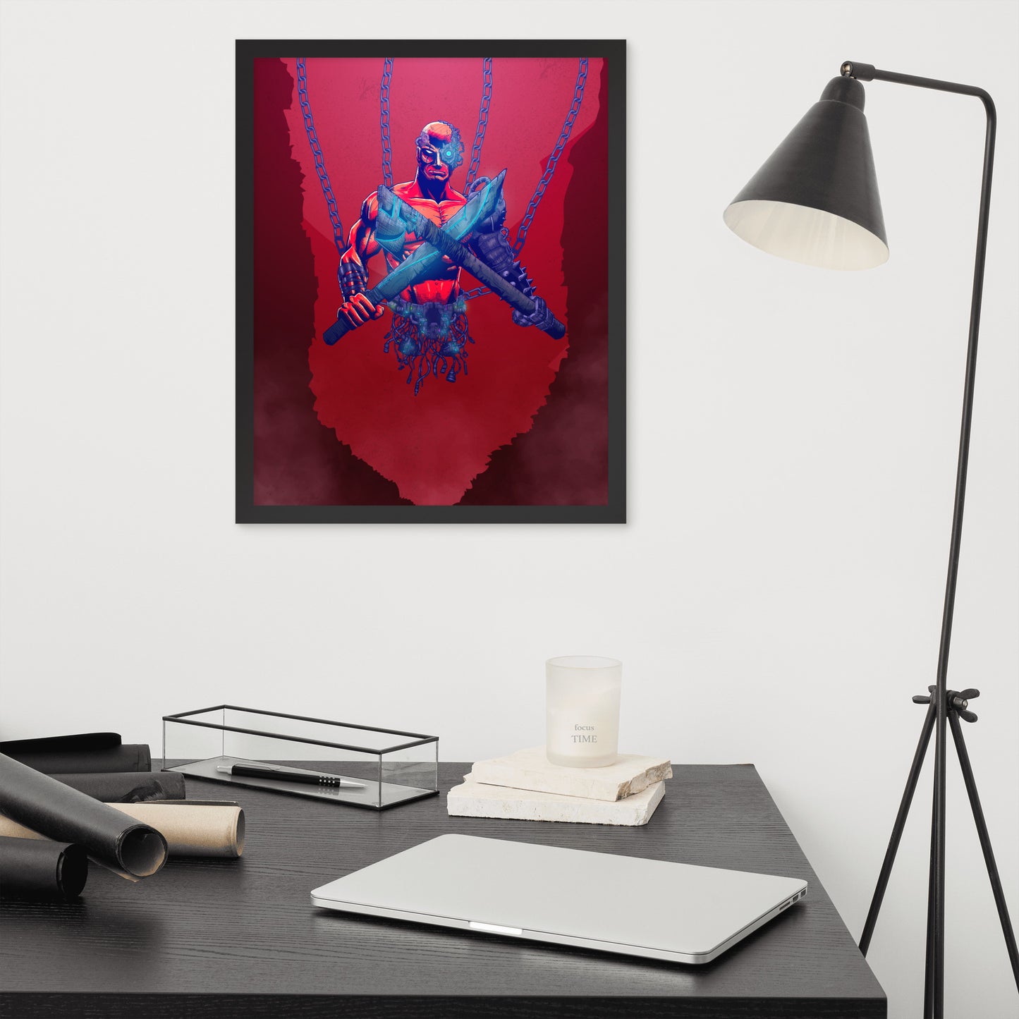 Chained Cyborg Framed Poster