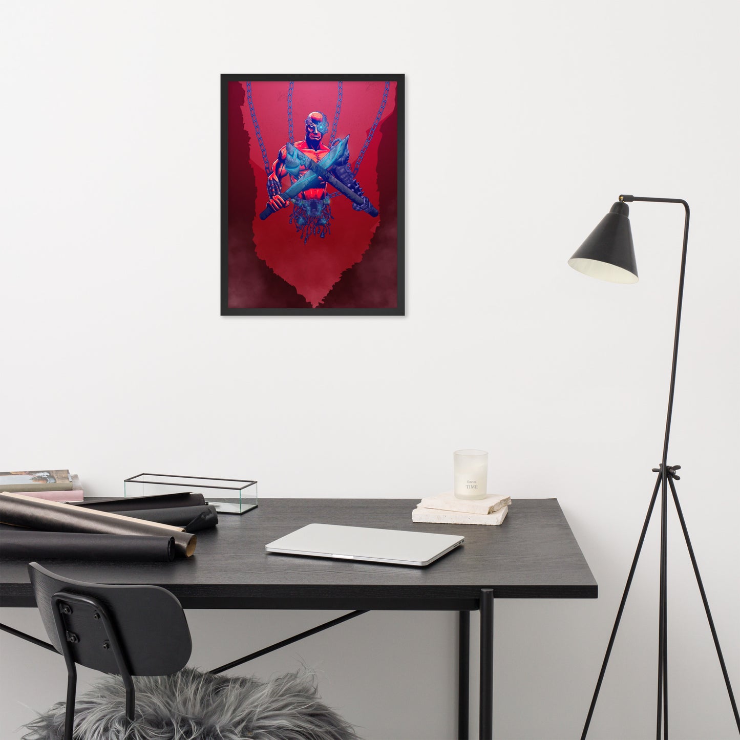 Chained Cyborg Framed Poster