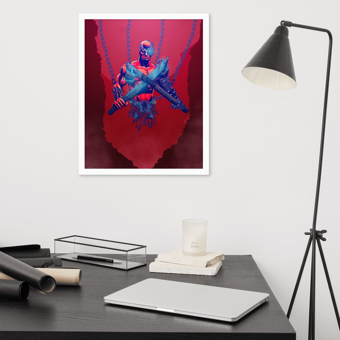 Chained Cyborg Framed Poster