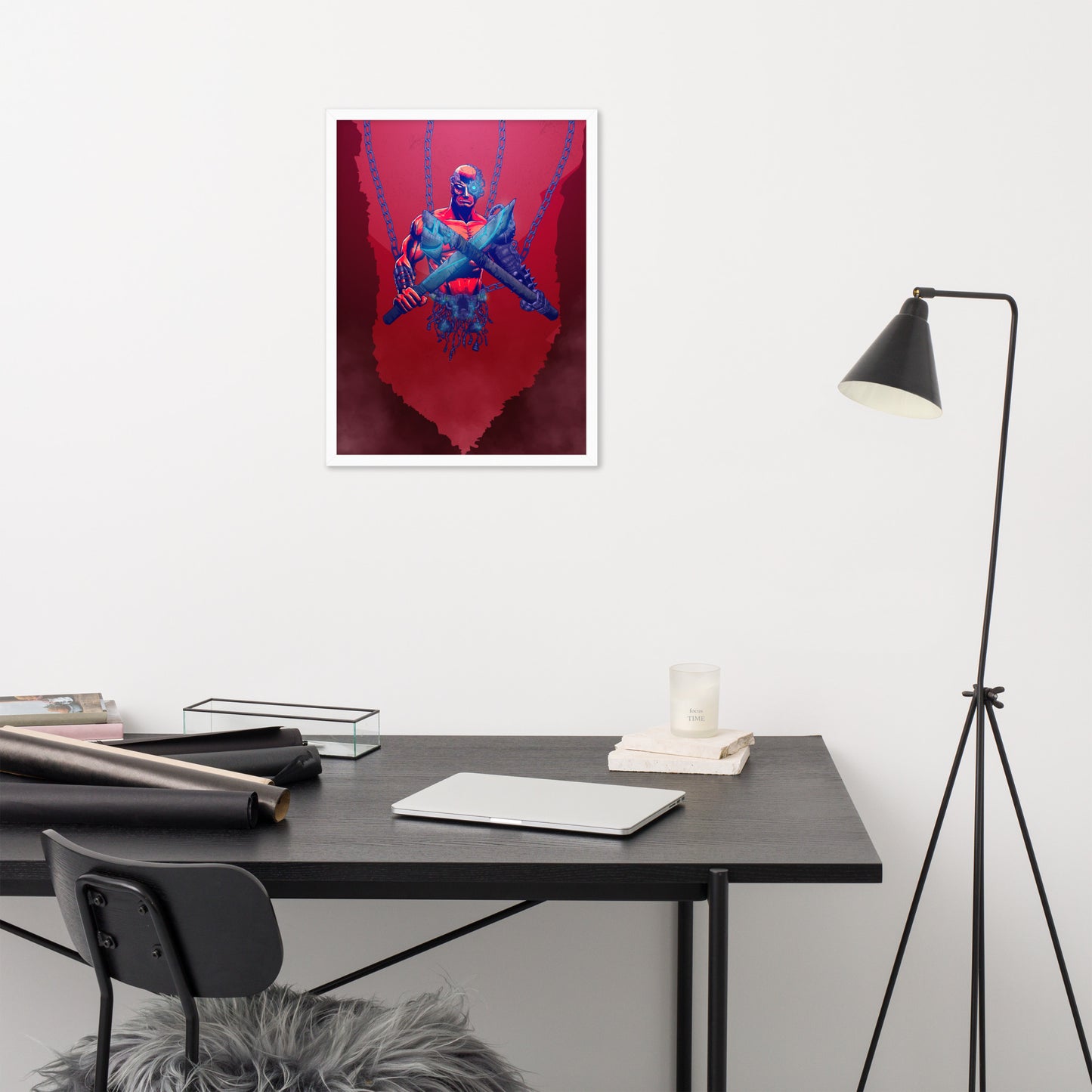 Chained Cyborg Framed Poster